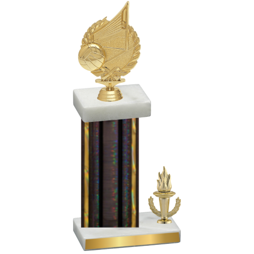 Accented Single Black Glacier Victory Volleyball Trophy