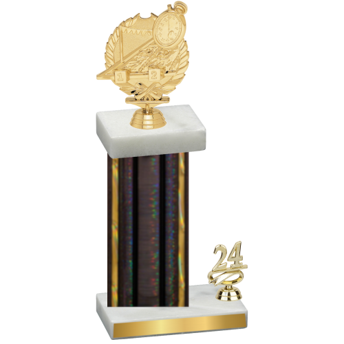 Accented Single Black Glacier Year Swimming Trophy