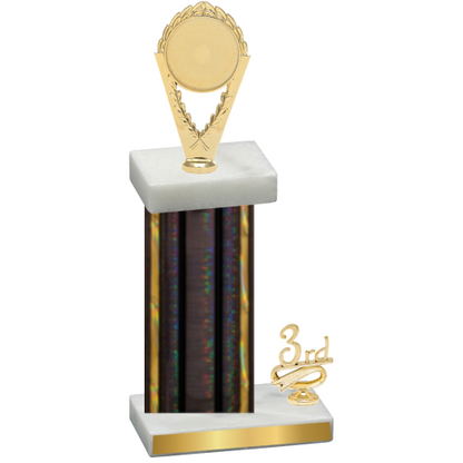 Accented Single Black Glacier Third Place Insert Trophy