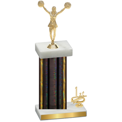 Accented Single Black Glacier First Place Cheerleading Trophy