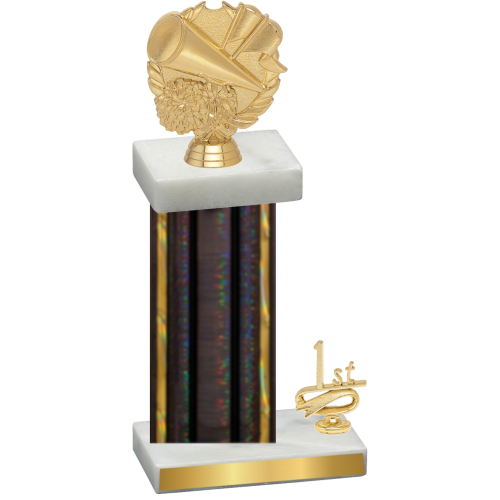 Accented Single Black Glacier First Place Cheerleading Trophy