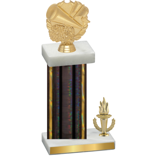 Accented Single Black Glacier Victory Cheerleading Trophy