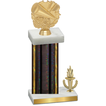 Accented Single Black Glacier Victory Cheerleading Trophy