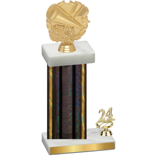 Accented Single Black Glacier Year Cheerleading Trophy