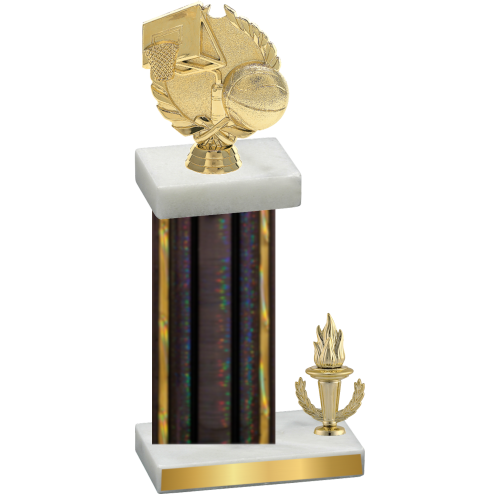 Accented Single Black Glacier Victory Basketball Trophy