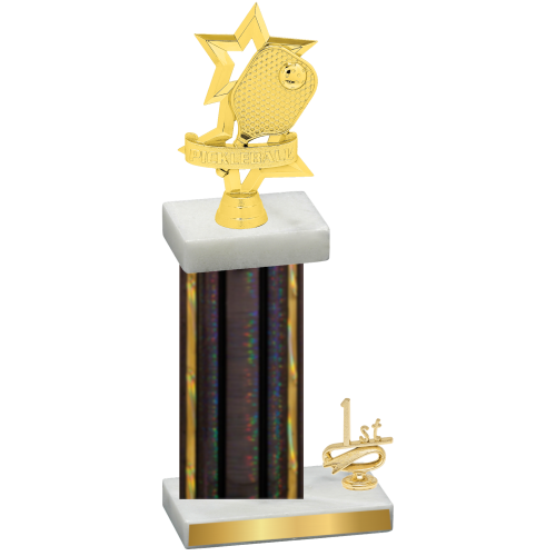 Accented Single Black Glacier First Place Pickleball Trophy