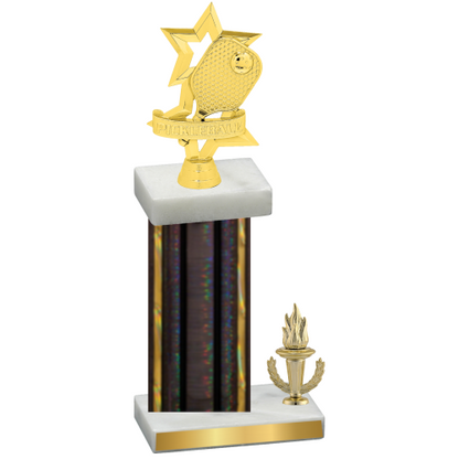 Accented Single Black Glacier Victory Pickleball Trophy