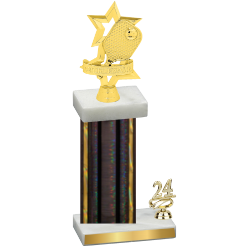 Accented Single Black Glacier Year Pickleball Trophy