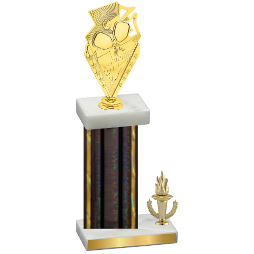 Accented Single Black Glacier Victory Pickleball Trophy