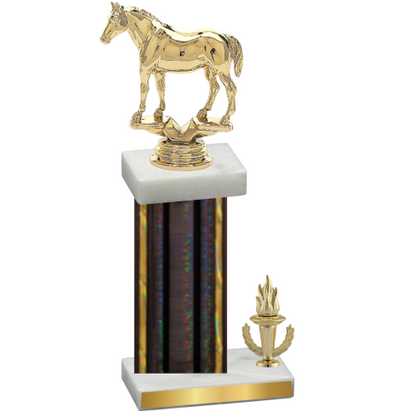 Accented Single Black Glacier Victory Horses Trophy