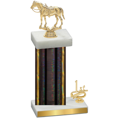 Accented Single Black Glacier First Place Horses Trophy