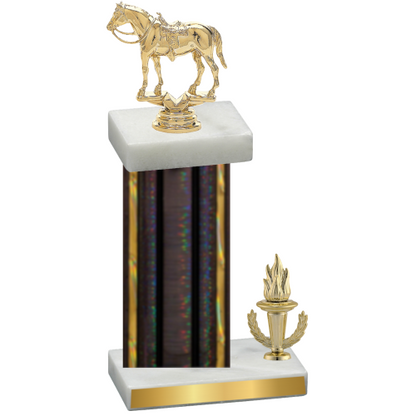 Accented Single Black Glacier Victory Horses Trophy