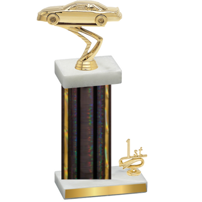 Accented Single Black Glacier First Place Cars Trophy