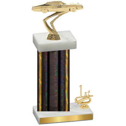 Accented Single Black Glacier First Place Cars Trophy