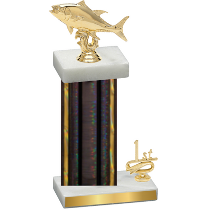 Accented Single Black Glacier First Place Fishing Trophy