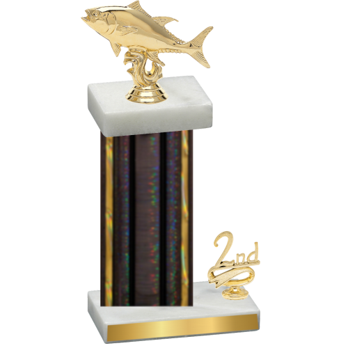 Accented Single Black Glacier Second Place Fishing Trophy