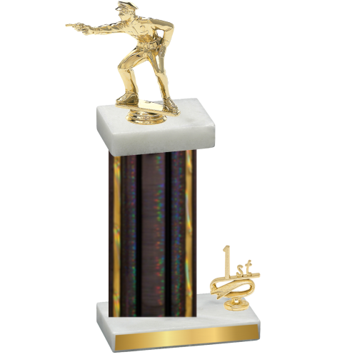 Accented Single Black Glacier First Place Shooter Trophy