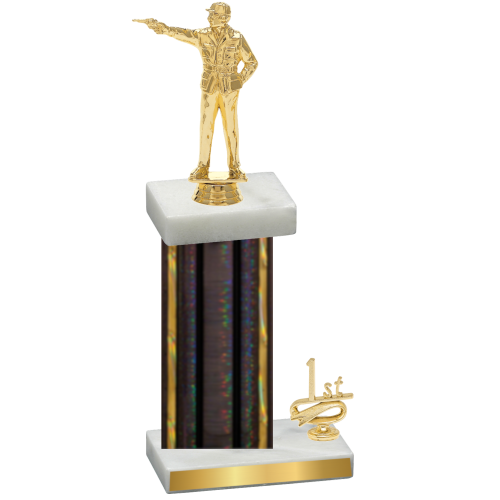 Accented Single Black Glacier First Place Shooter Trophy