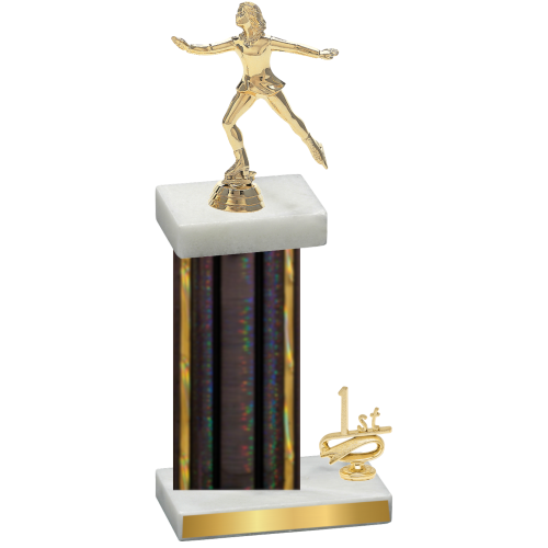 Accented Single Black Glacier First Place Skater Trophy