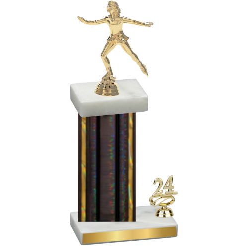 Accented Single Black Glacier Year Skater Trophy