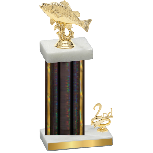 Accented Single Black Glacier Second Place Fishing Trophy