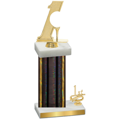 Accented Single Black Glacier First Place Golf Trophy