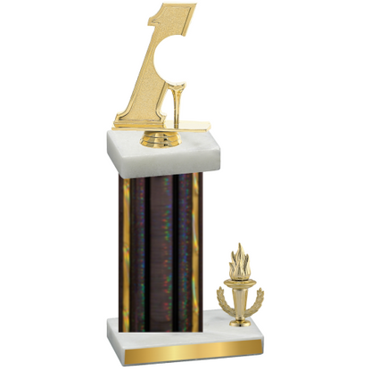 Accented Single Black Glacier Victory Golf Trophy