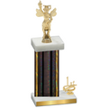 Accented Single Black Glacier First Place Academics Trophy