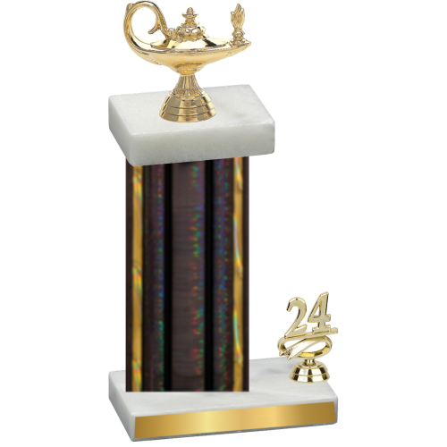 Accented Single Black Glacier Year Academics Trophy