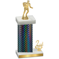 Accented Single Black Carbon Fiber Second Place Rugby Trophy