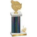 Accented Single Black Carbon Fiber First Place Tennis Trophy