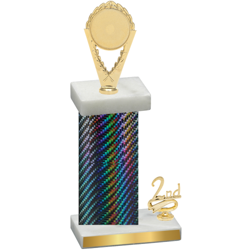 Accented Single Black Carbon Fiber Second Place Insert Trophy