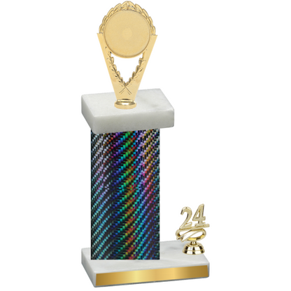 Accented Single Black Carbon Fiber Year Insert Trophy