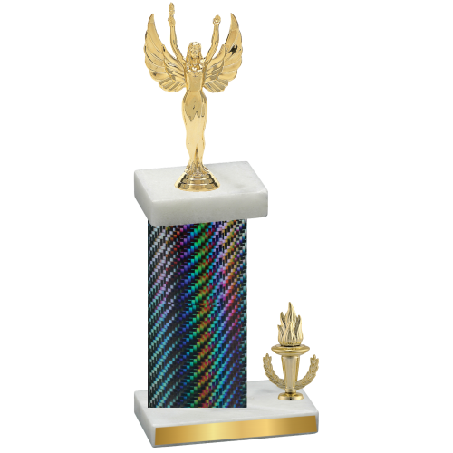 Accented Single Black Carbon Fiber Victory Victory Trophy