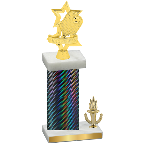 Accented Single Black Carbon Fiber Victory Pickleball Trophy