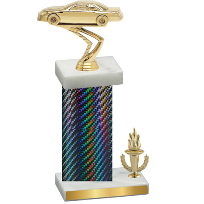 Accented Single Black Carbon Fiber Victory Cars Trophy