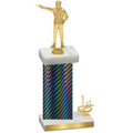 Accented Single Black Carbon Fiber First Place Shooter Trophy
