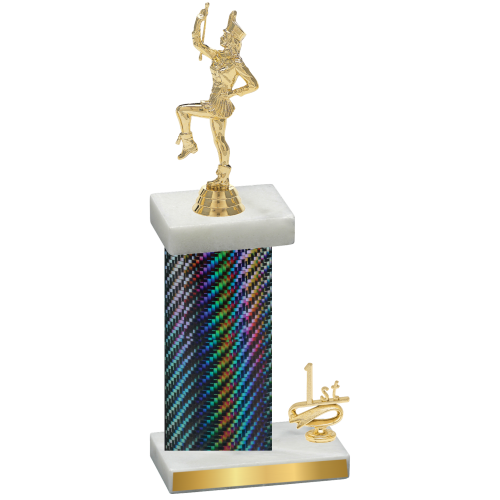 Accented Single Black Carbon Fiber First Place Majorette Trophy