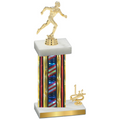 Accented Single Flag USA First Place Running Trophy