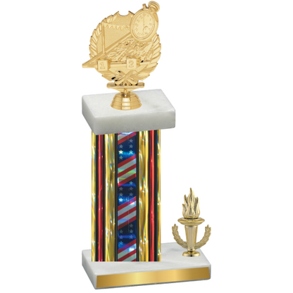 Accented Single Flag USA Victory Swimming Trophy