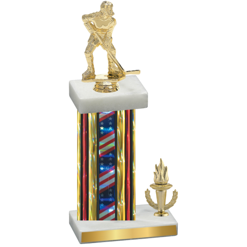 Accented Single Flag USA Victory Hockey Trophy