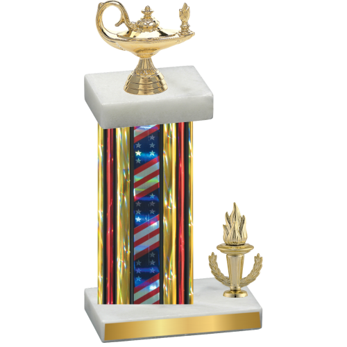 Accented Single Flag USA Victory Academics Trophy