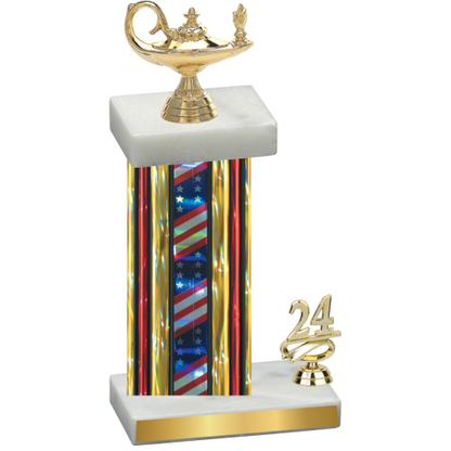 Accented Single Flag USA Year Academics Trophy