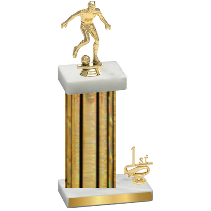 Accented Single Gold Glacier First Place Soccer Trophy