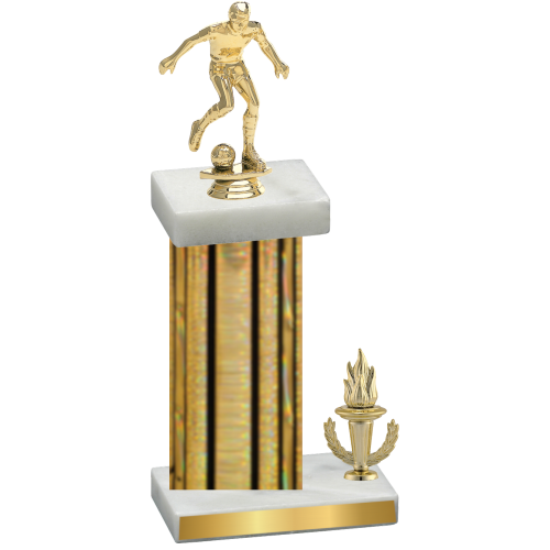 Accented Single Gold Glacier Victory Soccer Trophy