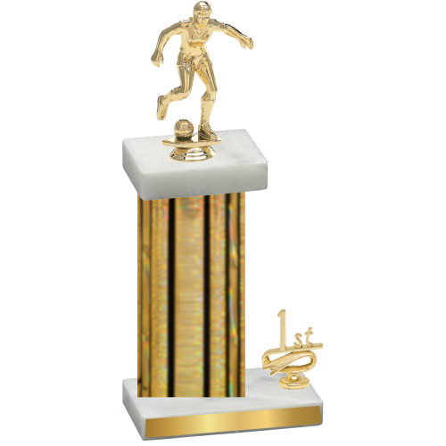 Accented Single Gold Glacier First Place Soccer Trophy