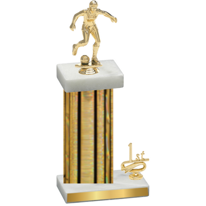 Accented Single Gold Glacier First Place Soccer Trophy