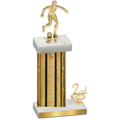 Accented Single Gold Glacier Second Place Soccer Trophy