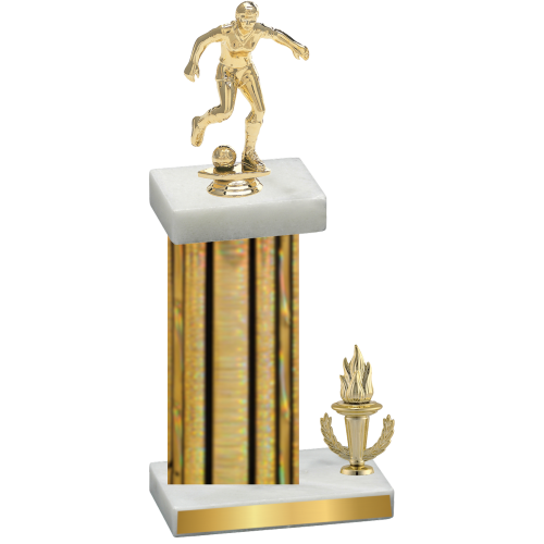 Accented Single Gold Glacier Victory Soccer Trophy