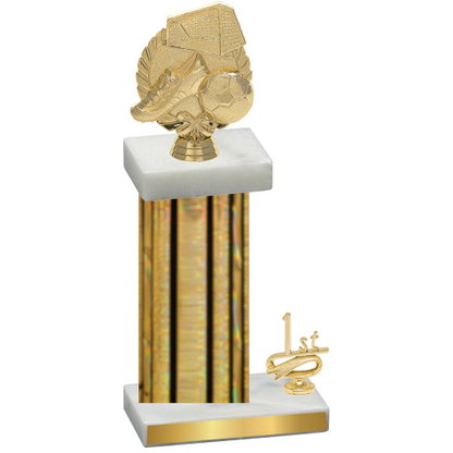 Accented Single Gold Glacier First Place Soccer Trophy